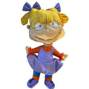 Nickelodeon Rugrats Angelica Doll Vintage 1998 Viacom Nylon 24" Plush Pillow Toy